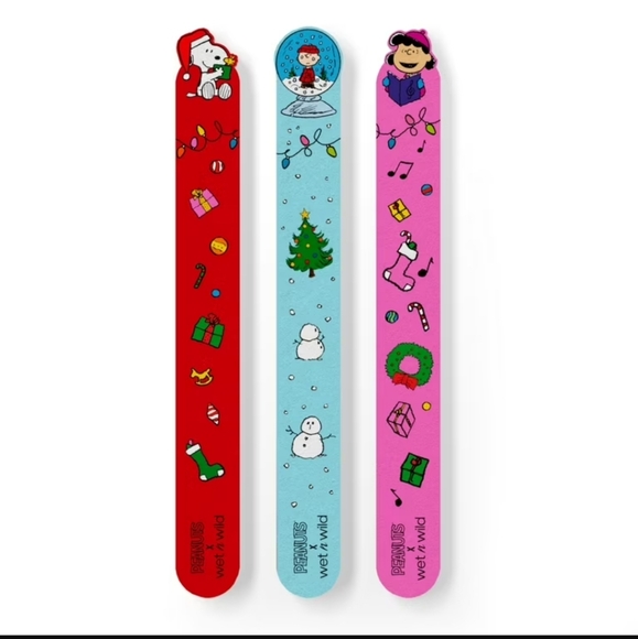 Wet n Wild X Peanuts Christmas 3pcs Nail File Set - Picture 3 of 7